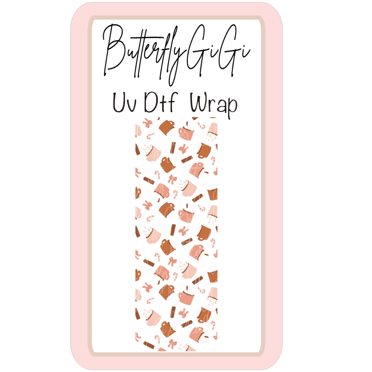 Wrap Tan Coffee Fall UV Dtf