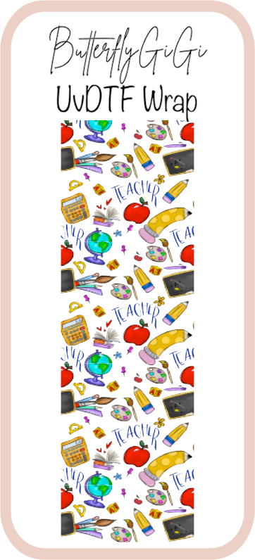 Teacher Bright UvDtf Wrap