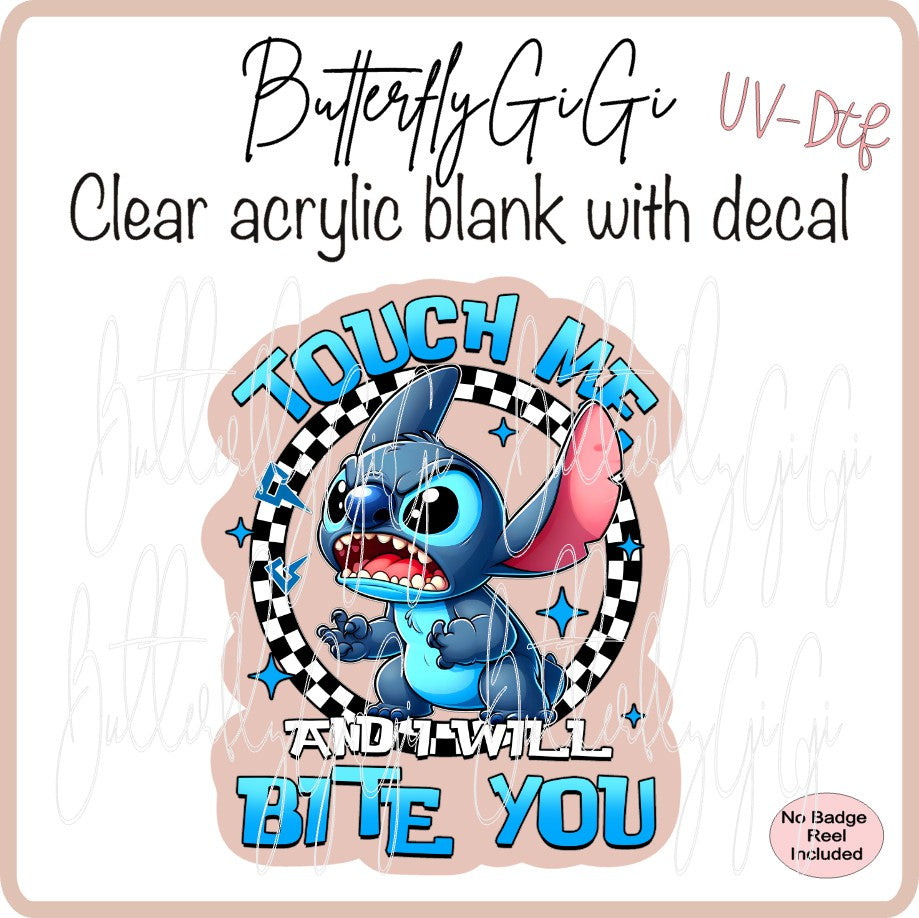 UVDTF Touch me Bite Blue Alien