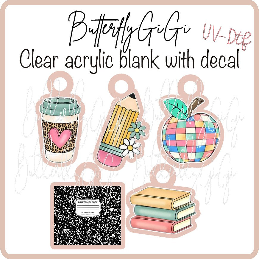 Traditional School UVDTF Charms