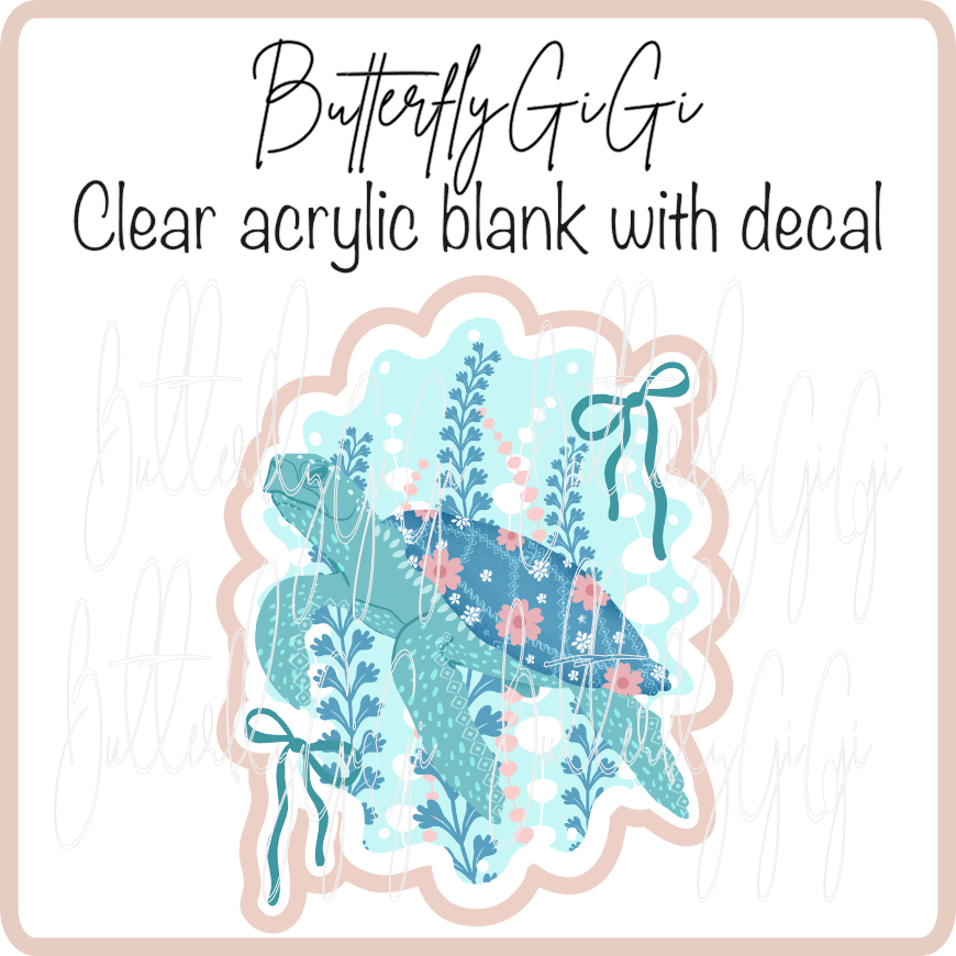 Turtle Teal Bow