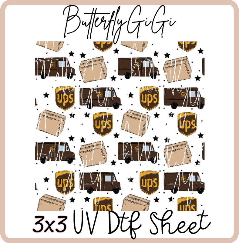 3x3 Ups Uv Dtf SHEET