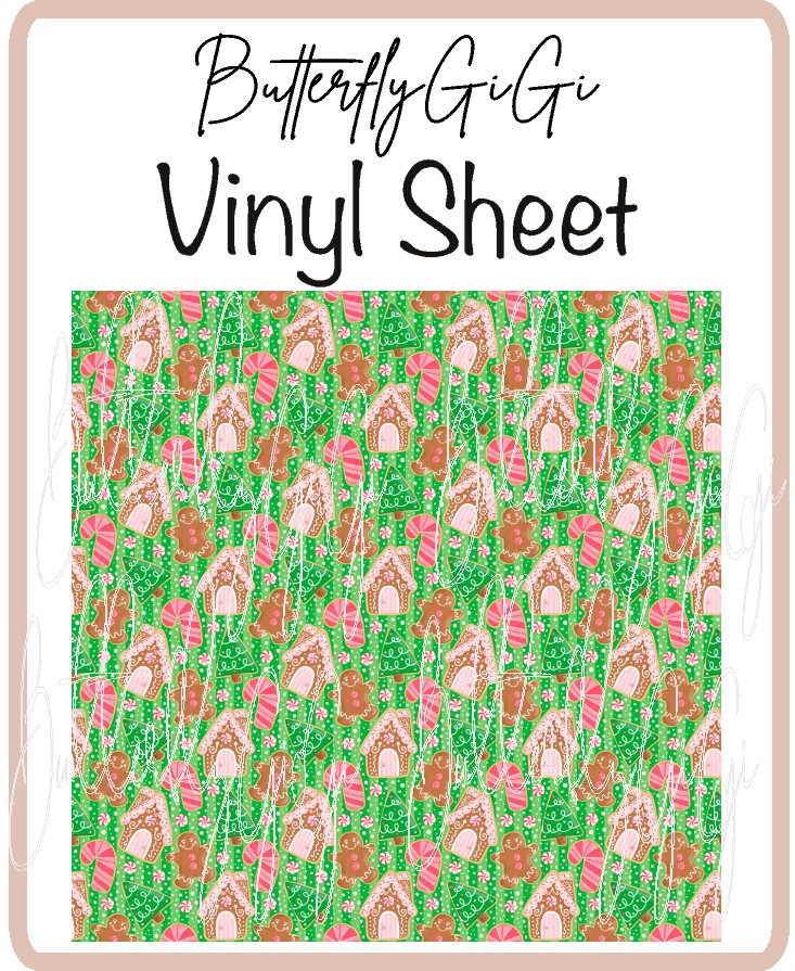 Gingerbread Vinyl Sheet