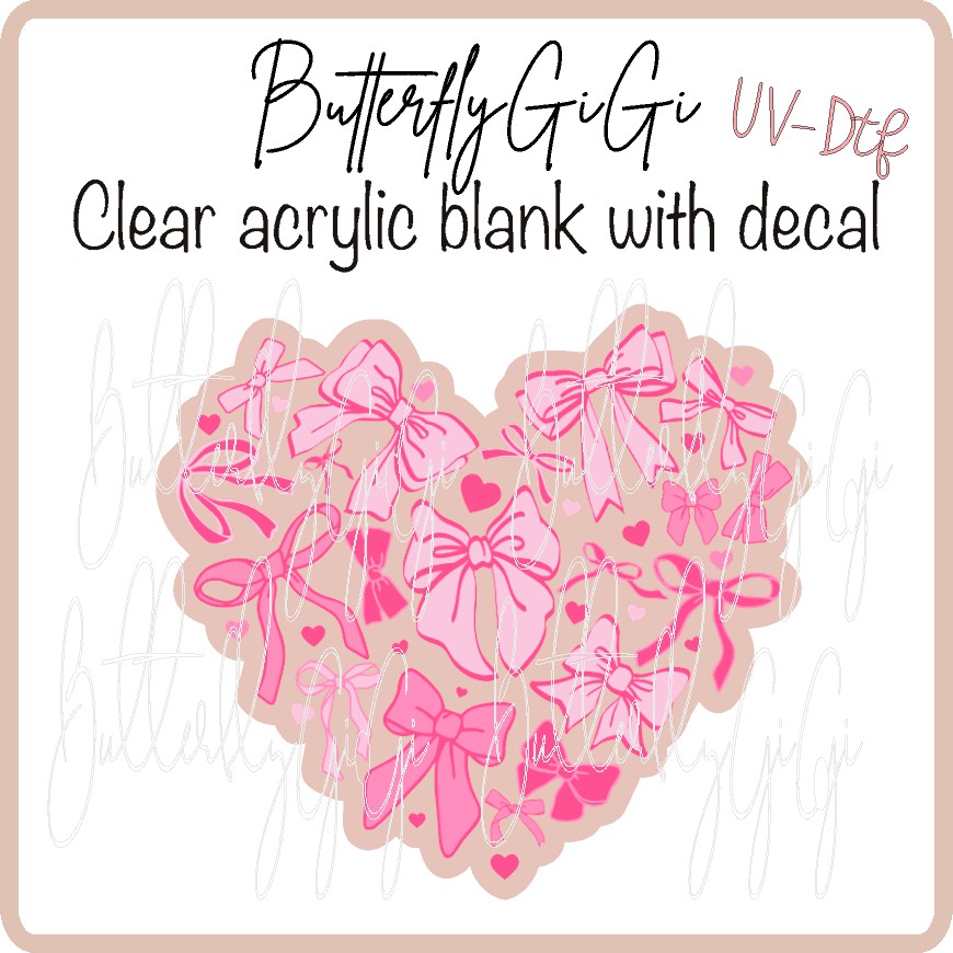 Valentine Bows UV DTF