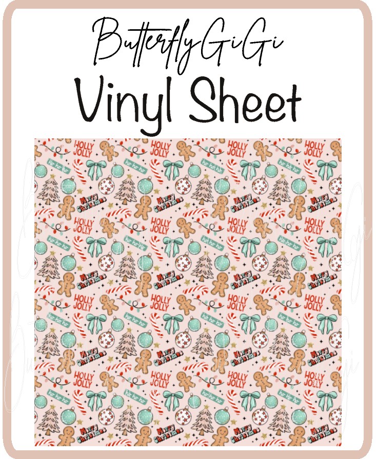 Holly Jolly Vinyl Sheet