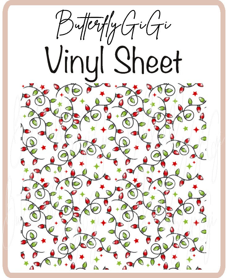 Christmas Lights Vinyl Sheet