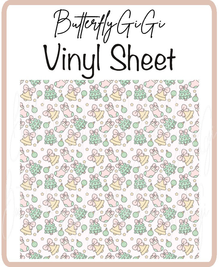 Christmas Pastel Vinyl Sheet