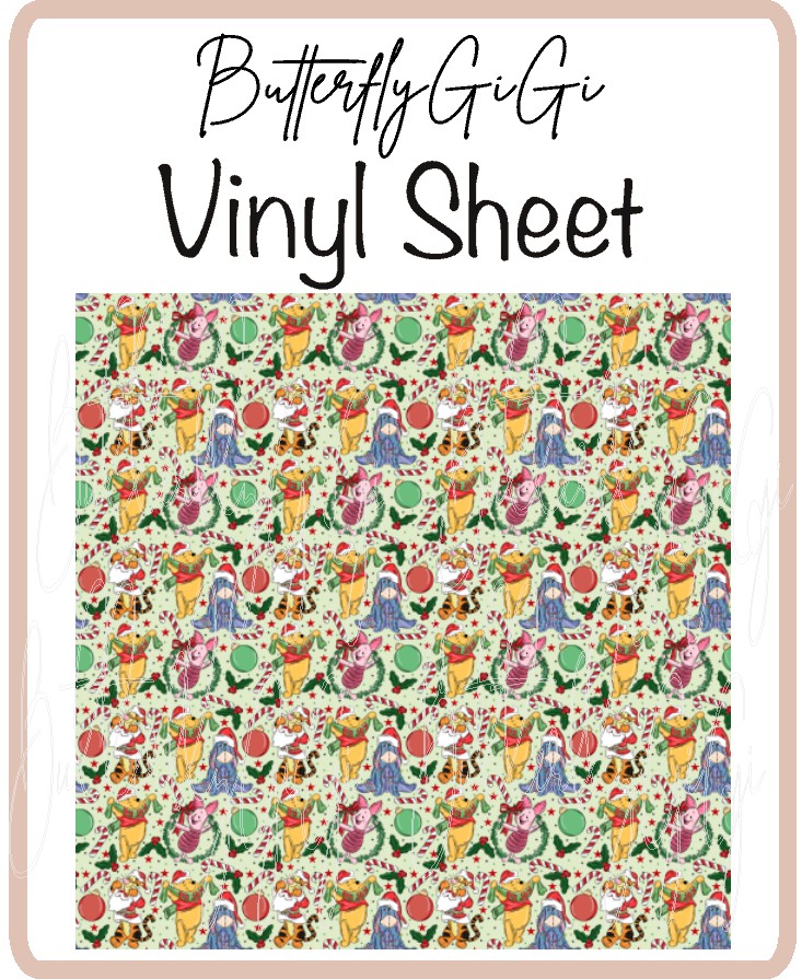 Christmas Bear Vinyl Sheet
