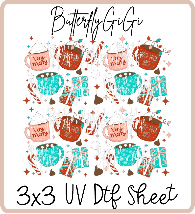Very Merry Uv Dtf Sheet