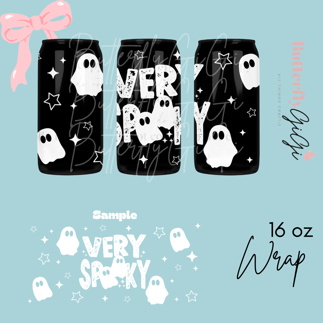 Very Spooky White 16oz UVDTF Wrap