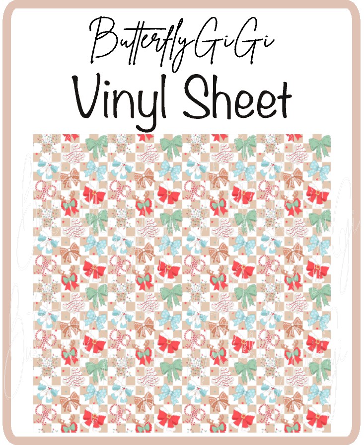 Festive Bows Vinyl Sheet