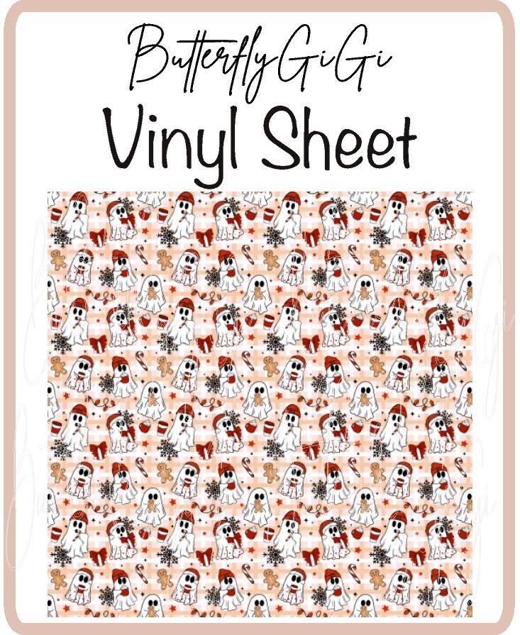 Ghostly Gingerbread Vinyl Sheet