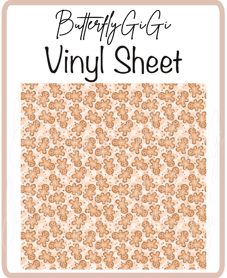 Gingerbread Vinyl Sheet