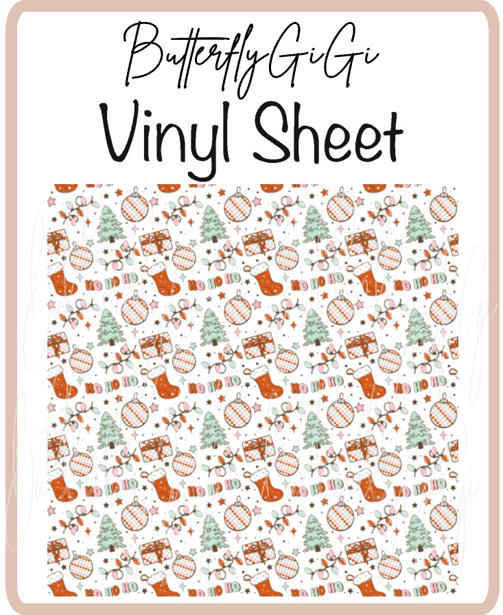 HoHoHo Vinyl Sheet