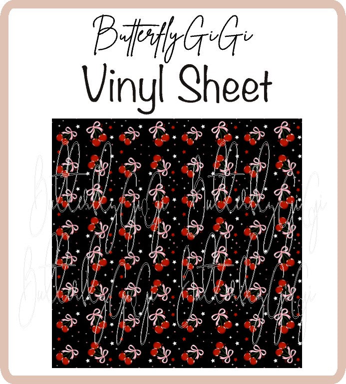 Cherry Bow Vinyl Sheet