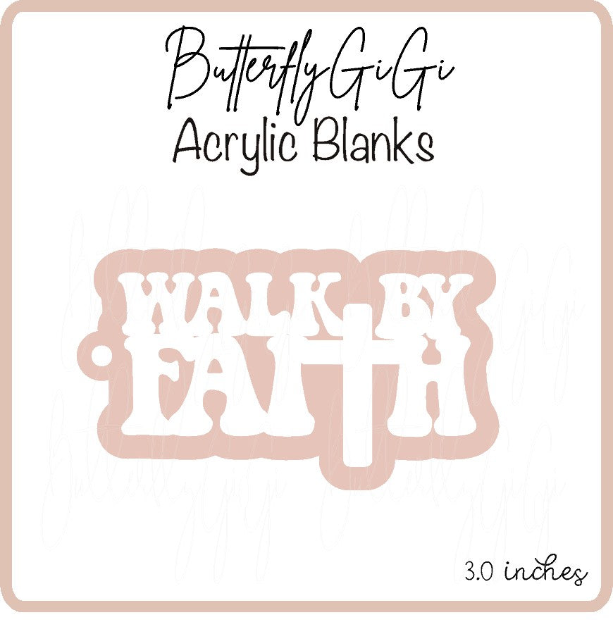 Walk by faith keychain