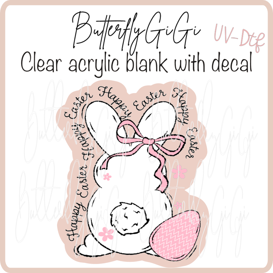 White bunny Tail UvDTF