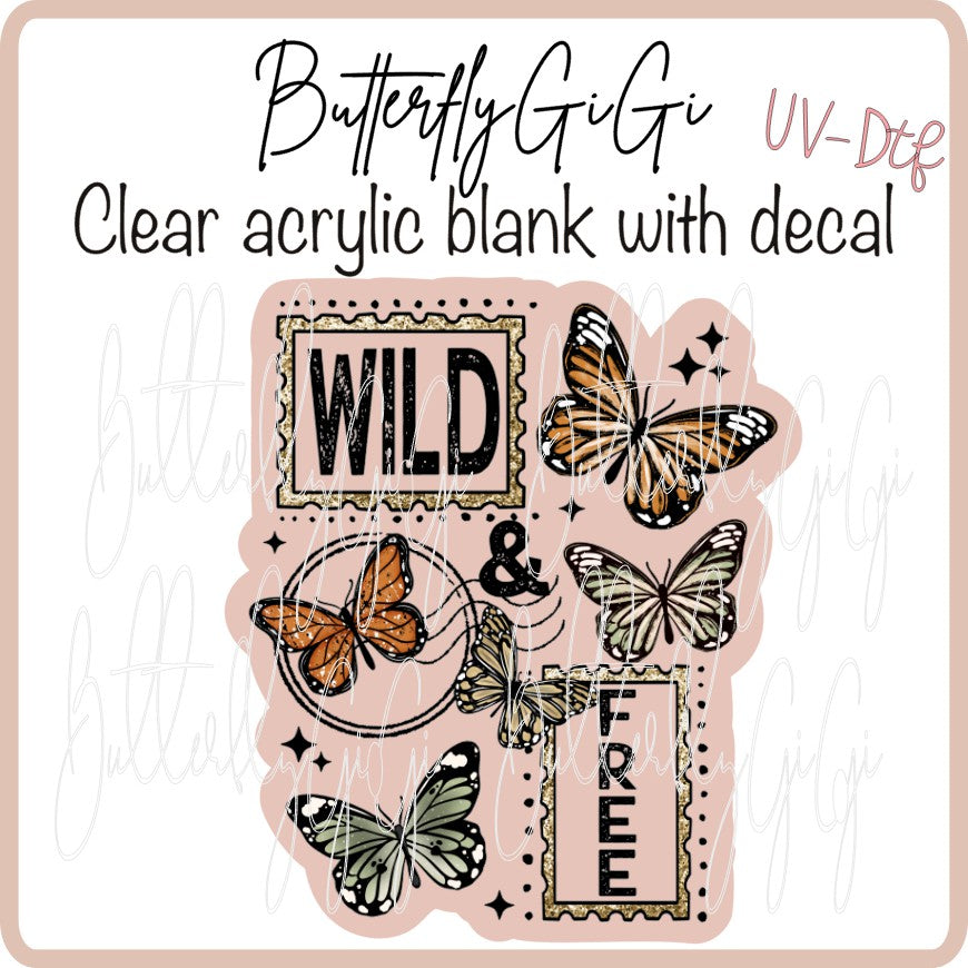 Wild and Free Butterflies UvDTF