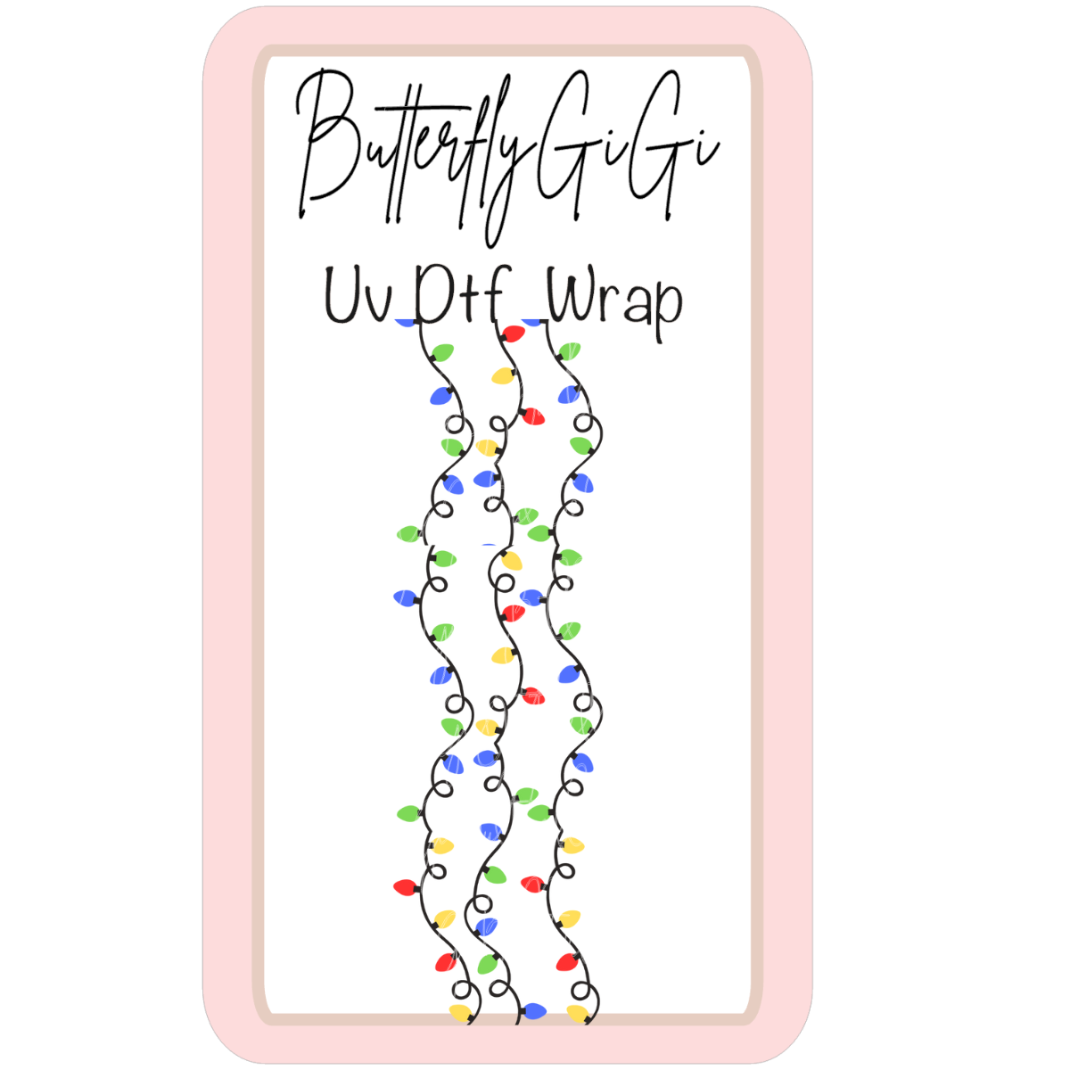 Wrap Christmas String Lights Uv Dtf