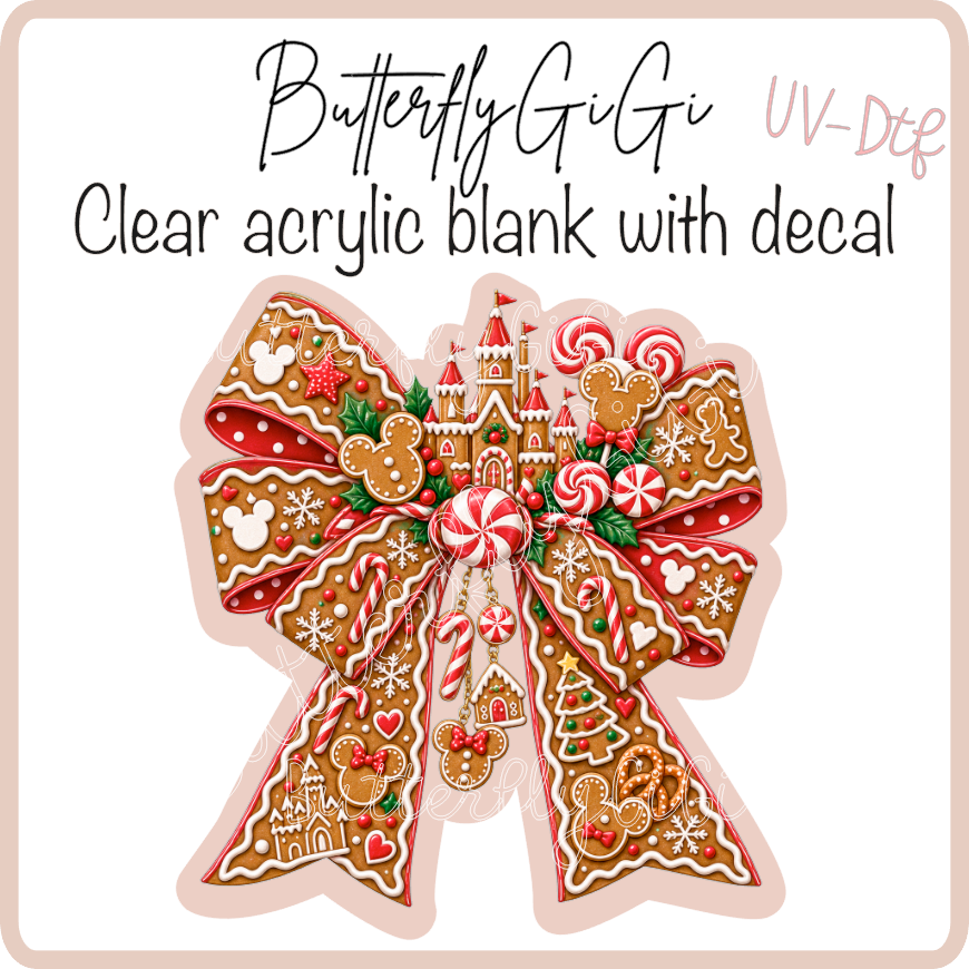 Xmas Mouse Bow UvDTF