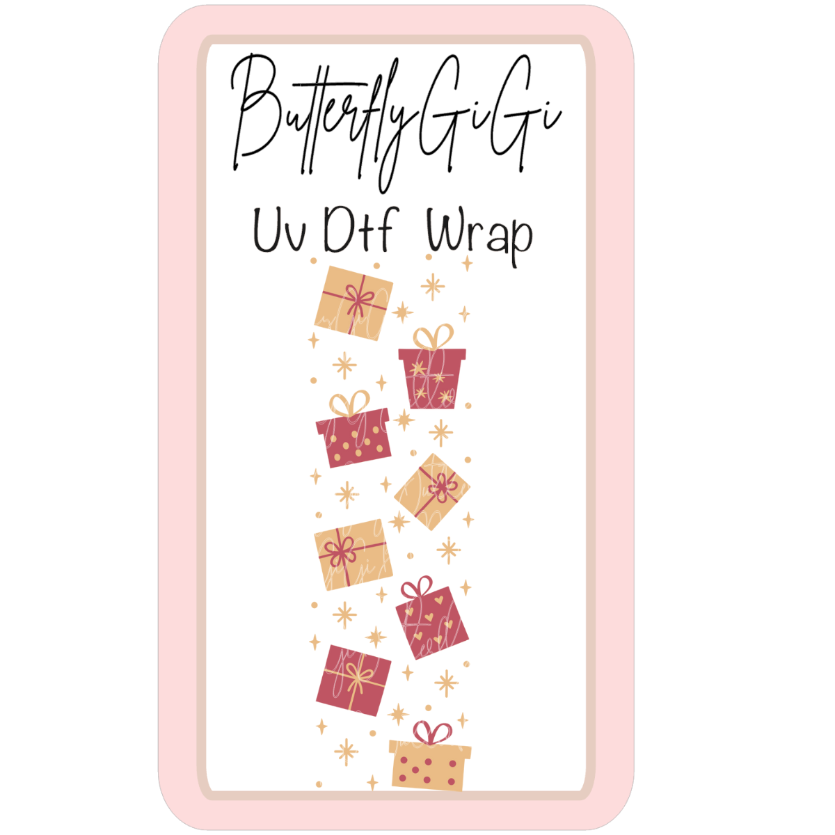 Wrap Christmas Presents Red UV Dtf