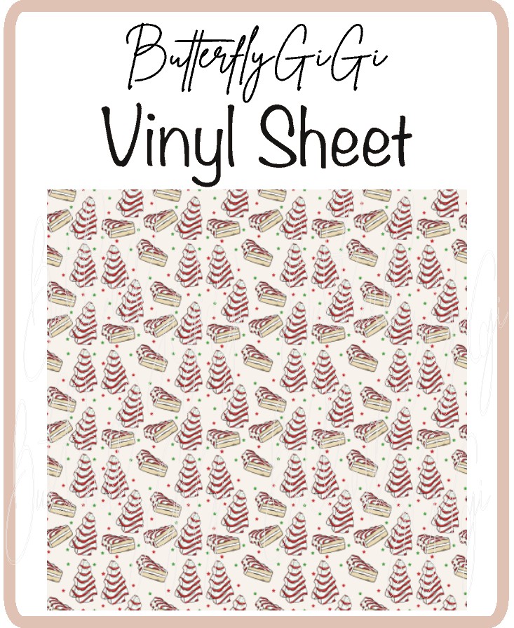 Xmas Snack Trees Vinyl Sheet