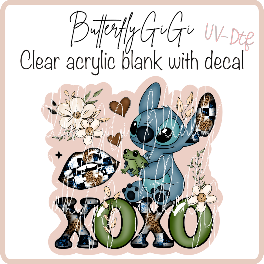 XOXO Blue Alien UvDTF