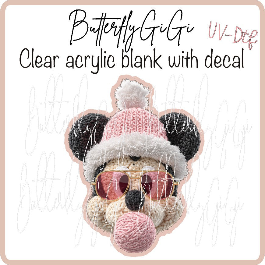 Yarn Mouse Xmas UV DTF