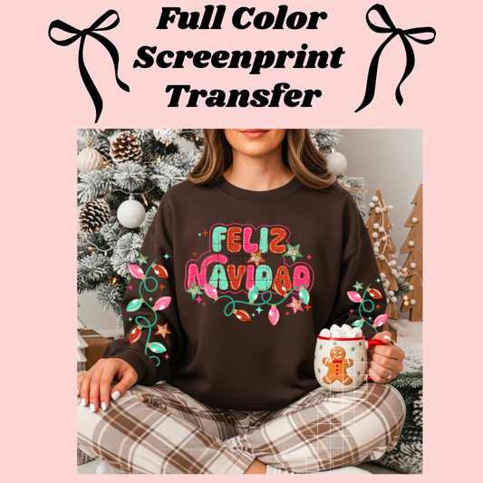DTF Transfer Feliz Navidad
