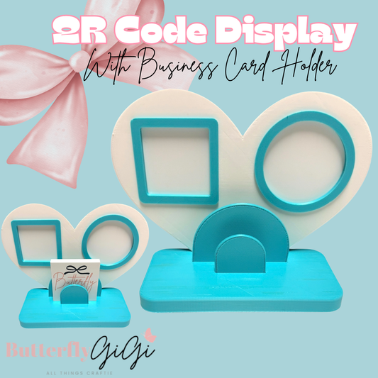 QR Code Heart Display 3D Printed