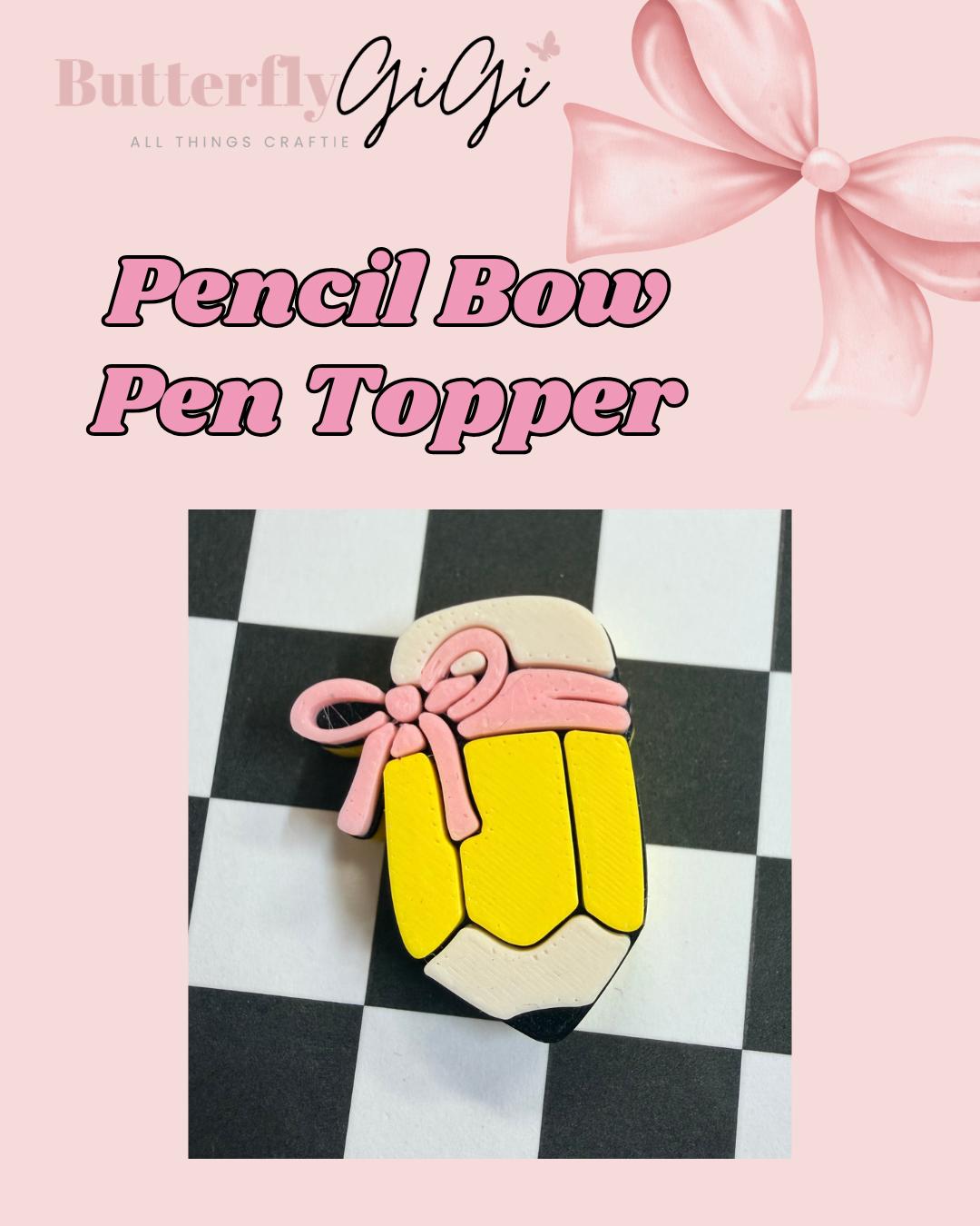 Pencil Pen Topper 3D Printed