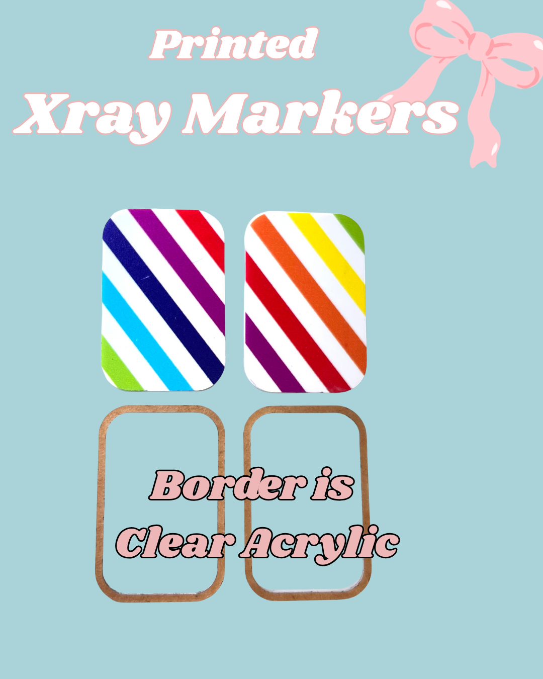 Striped Rainbow Printed Xray Markers
