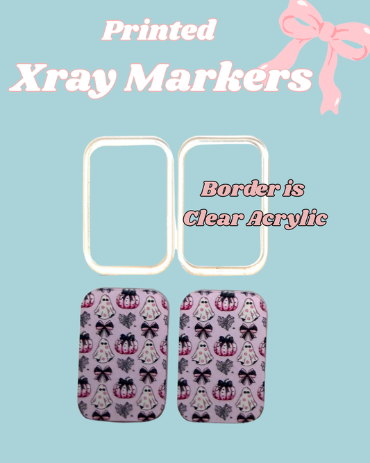 Halloween Pink Printed Xray Markers