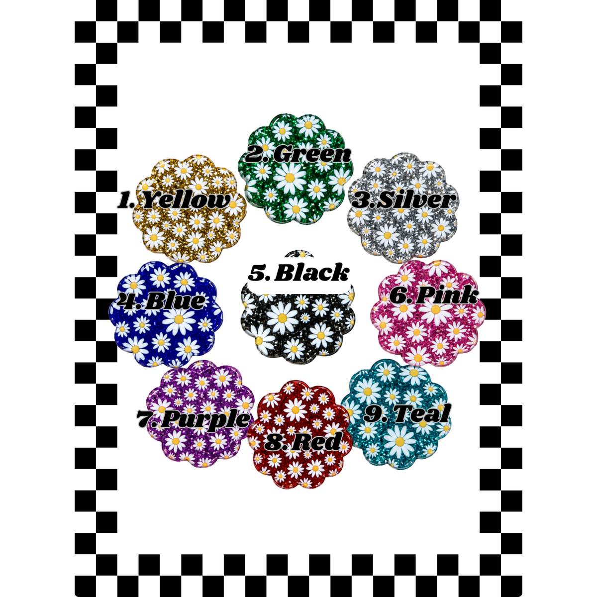 Daisy Acrylic Freshie Charm Holder