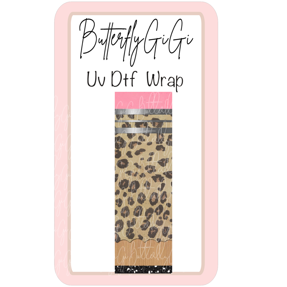 Wrap Teacher Leopard Pencil Uv Dtf