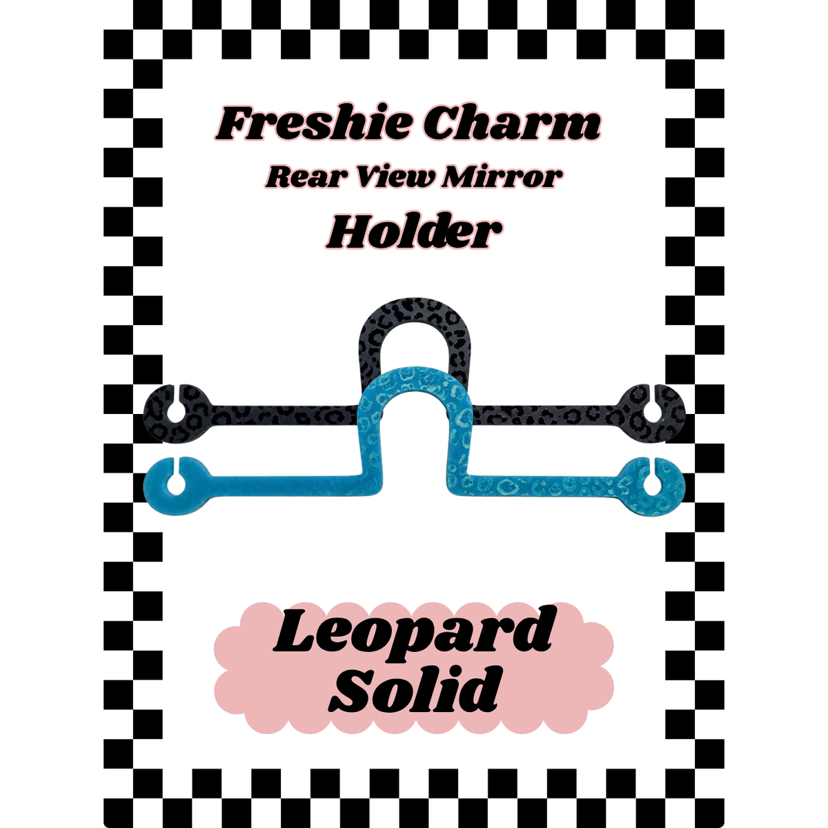 Leopard Solid Acrylic Freshie Charm Holder