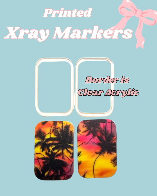 Sunset Palm Printed Xray Markers