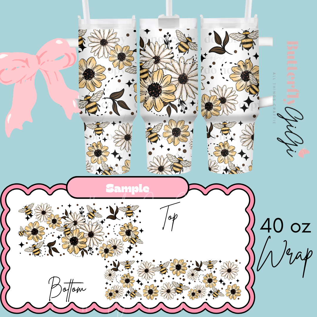 40 oz Sunflower Bees