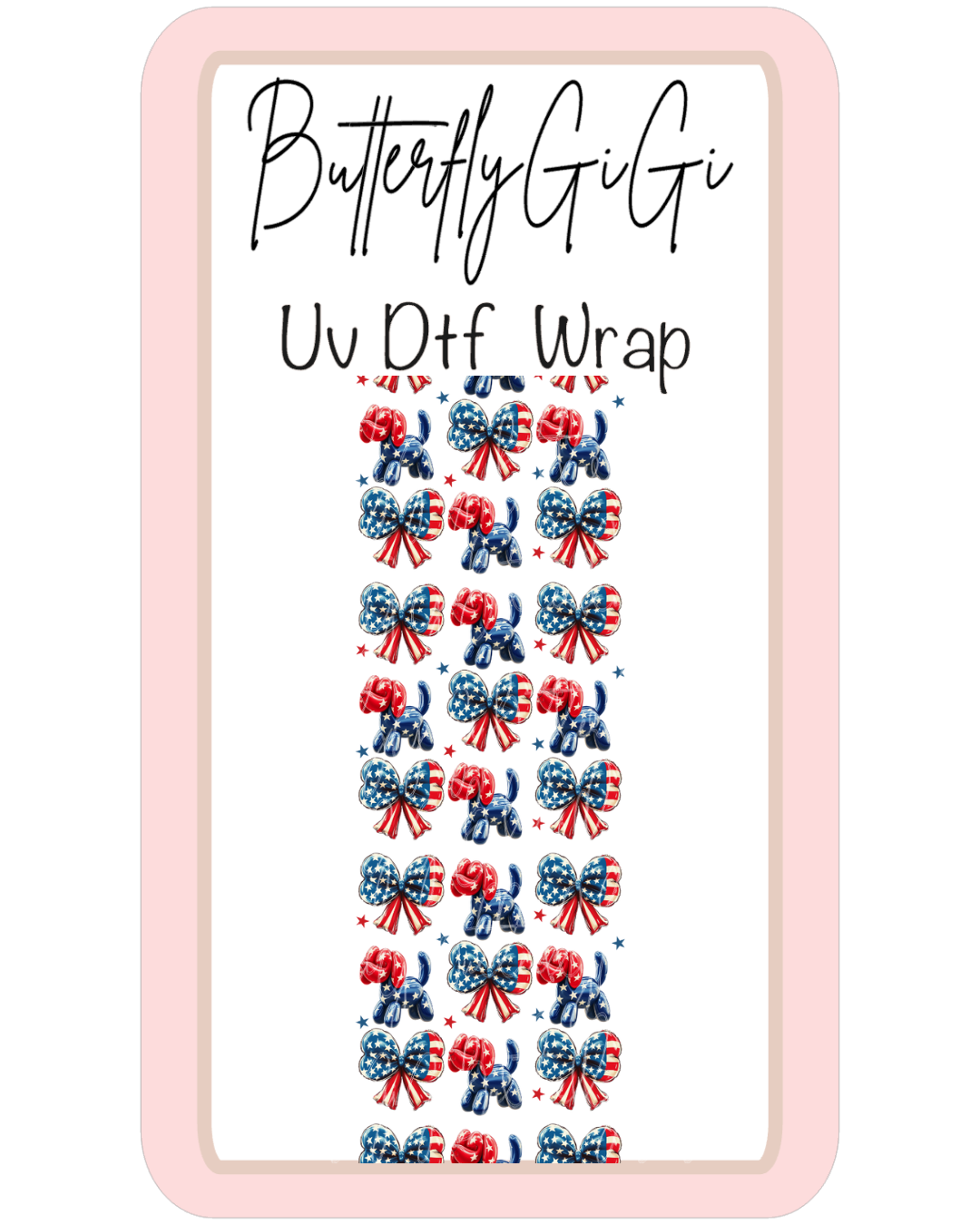 Wrap Dog Patriotic Uv Dtf