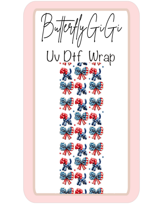 Wrap Dog Patriotic Uv Dtf