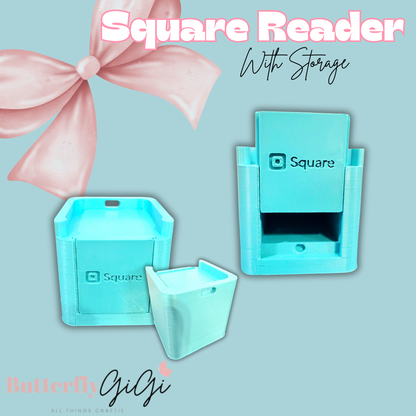 Square Holder with Storage 3D Printed