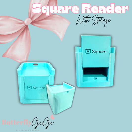 Square Holder with Storage 3D Printed