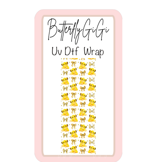 Wrap Baby Lion Coquette UV Dtf