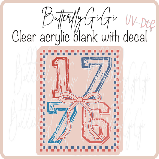 1776 Checkered UvDTF