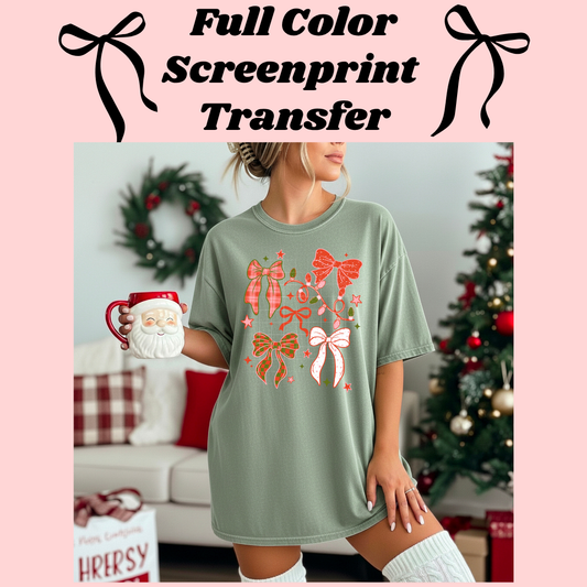 DTF Transfer Christmas Bows