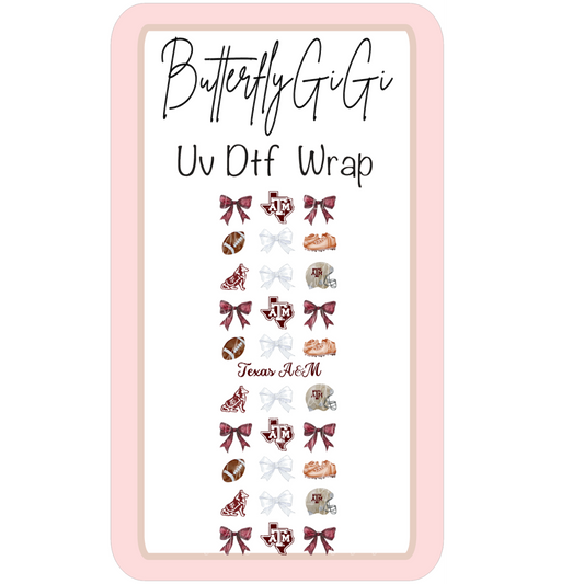 Wrap Texas A & M UV Dtf