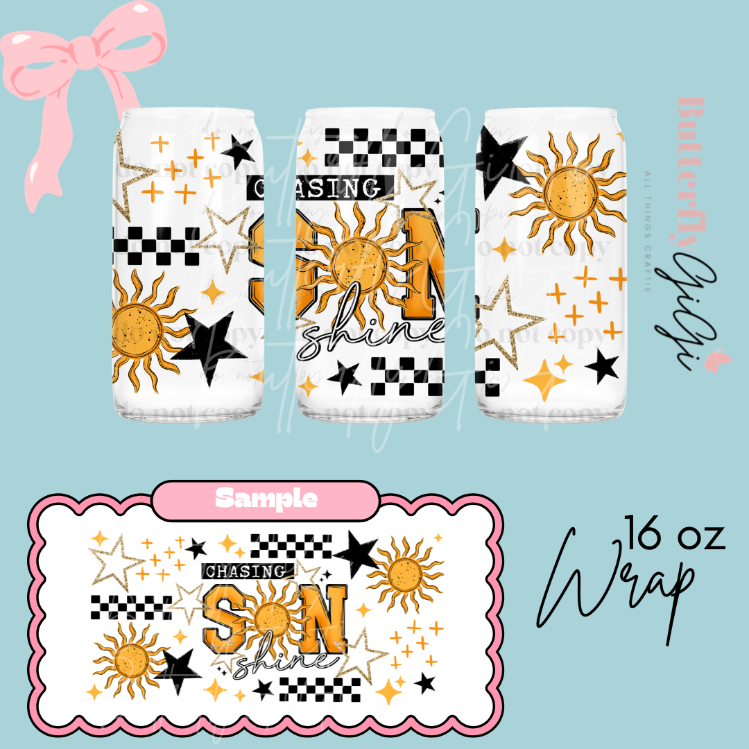 Chasing Sunshine 16oz UVDTF Wrap