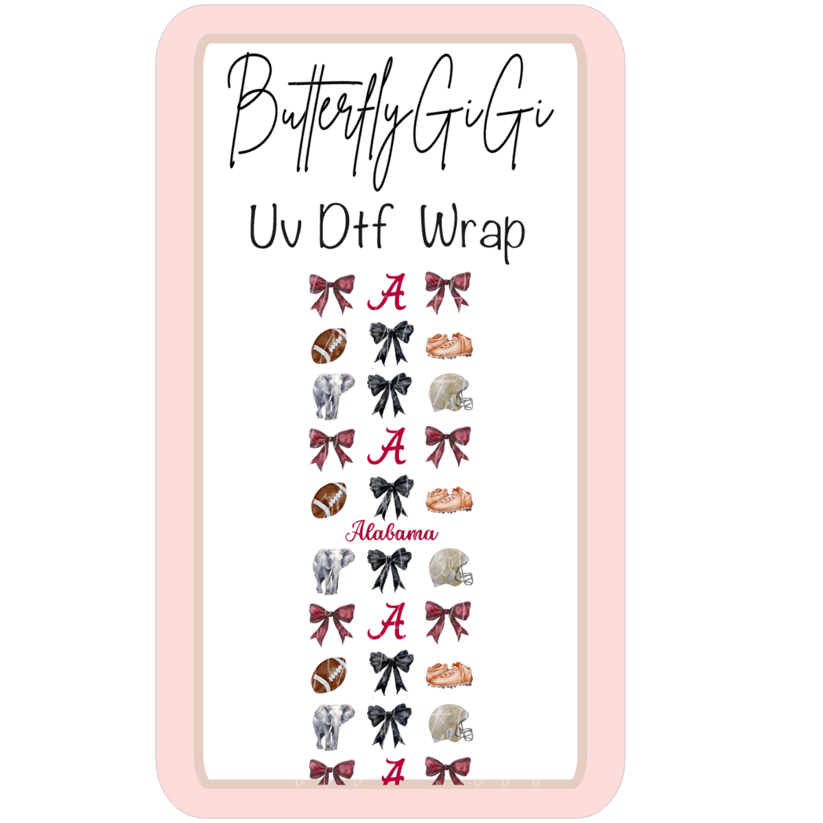 Wrap Alabama UV Dtf Wrap