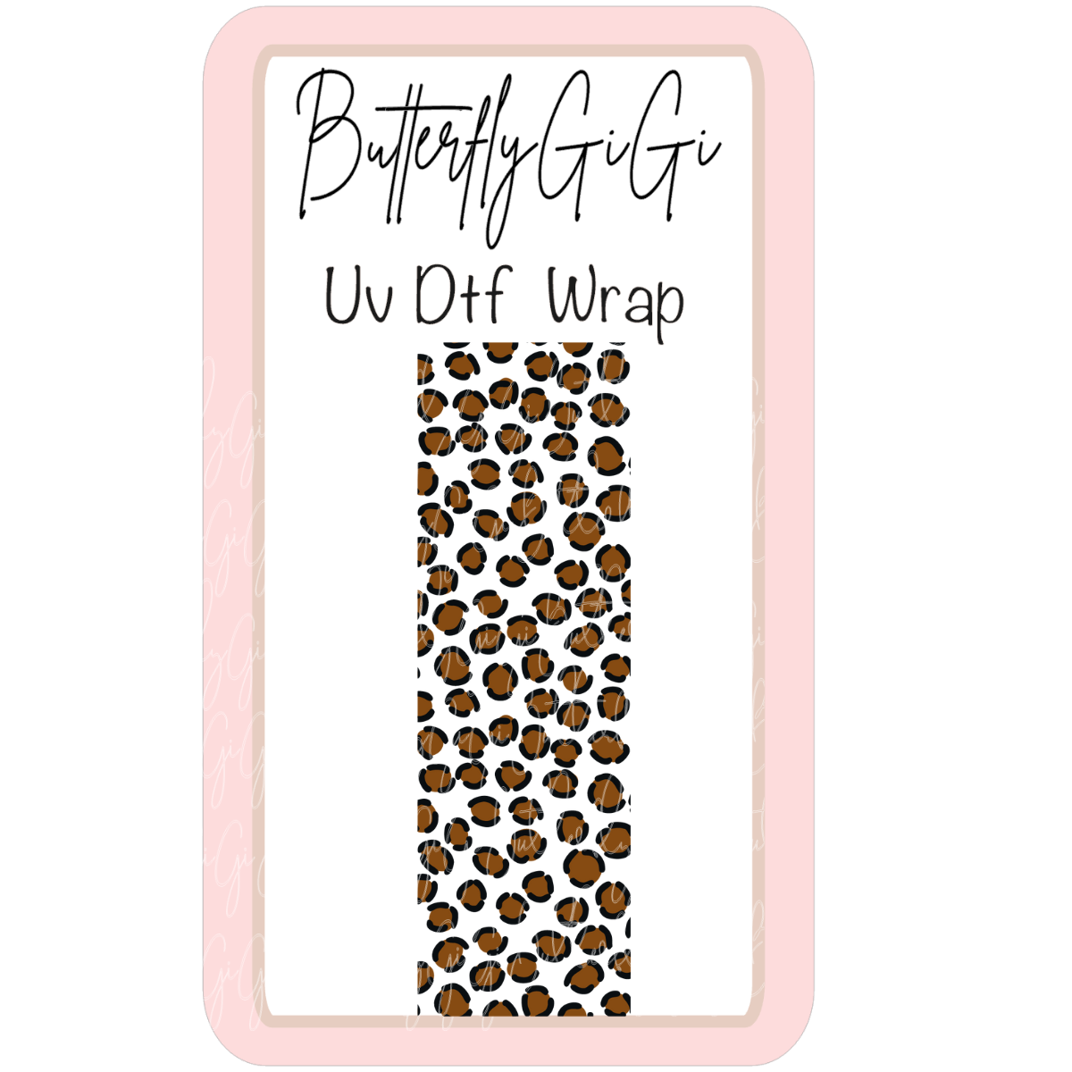 Cheetah Print Uv Dtf Wrap