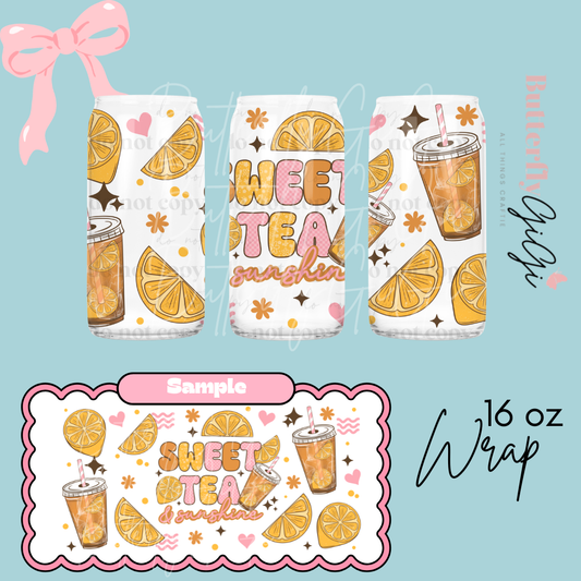 Sweet Tea 16oz UVDTF Wrap